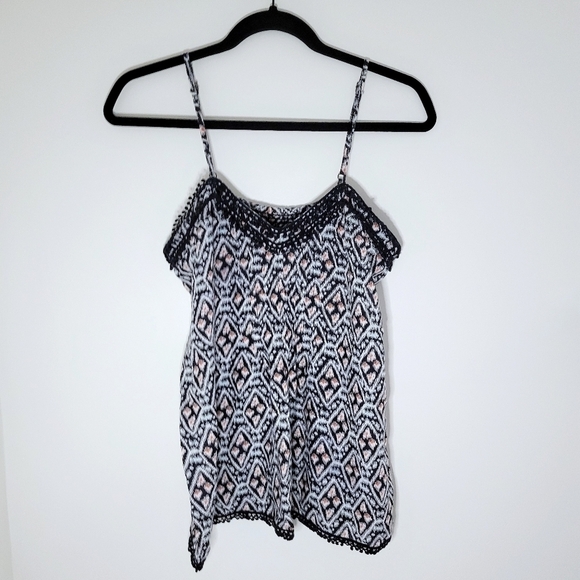 Anthropologie Eloise Geo Shaped Tassel Tank Top - Picture 1 of 9
